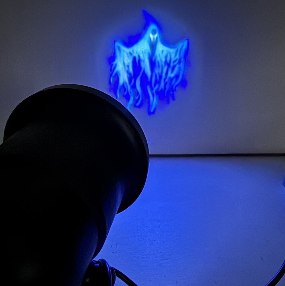 Haunted Living LED Blue Ghost Projector Halloween Indoor Outdoor 5745311
